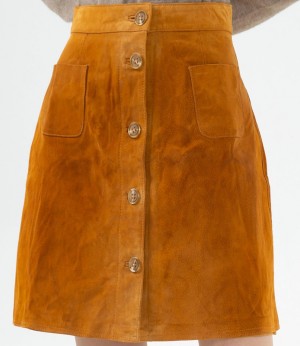 Pigskin Leather Skirts For Ladies