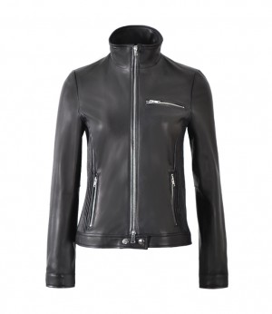 Women Leather Racer Jacket